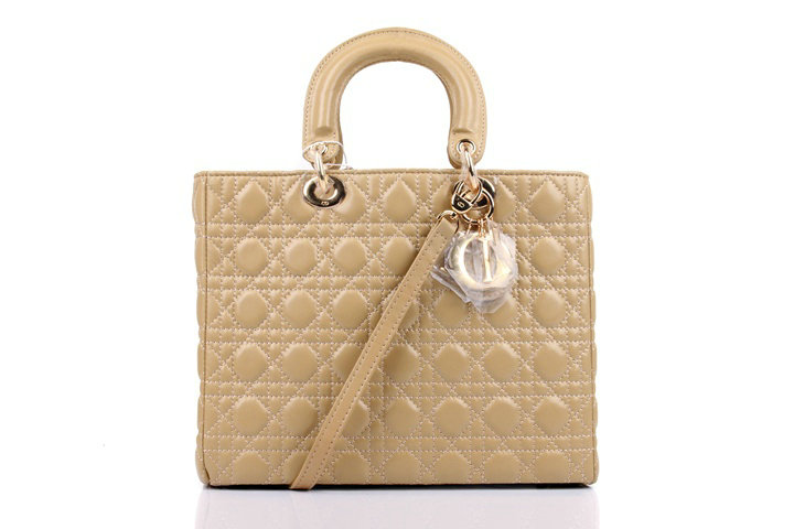 replica jumbo lady dior lambskin leather bag 6322 apricot with gold hardware